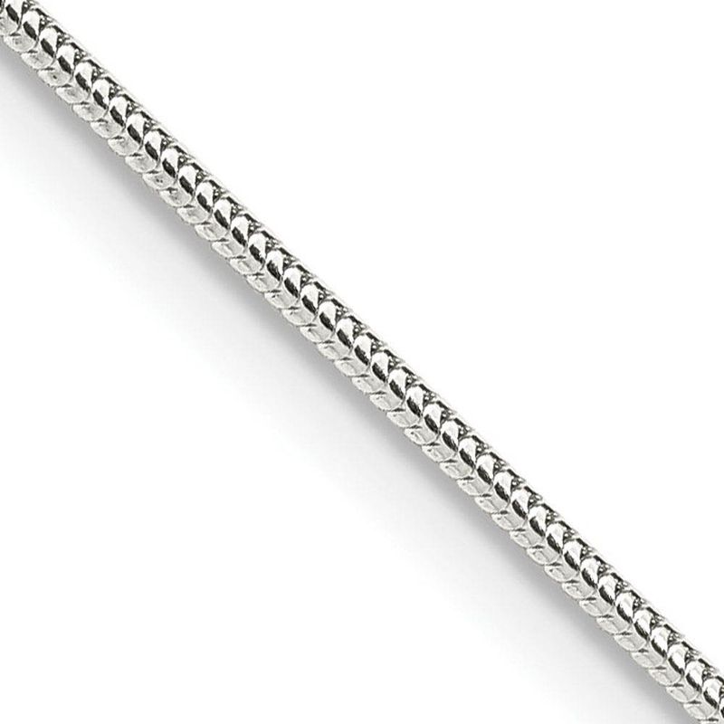 1mm Sterling Silver Solid Round Snake Chain Necklace, 24 Inch